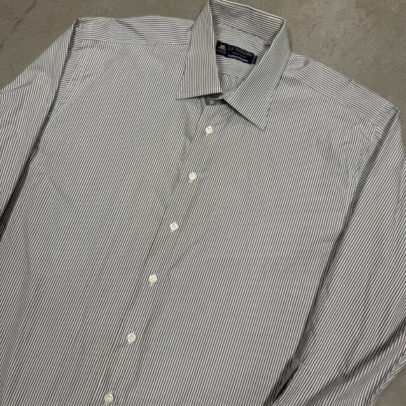 Samuelsohn Thomas Mason Dress Shirt French Cuffs Italy Striped 17 1/2 XL - Picture 3 of 12